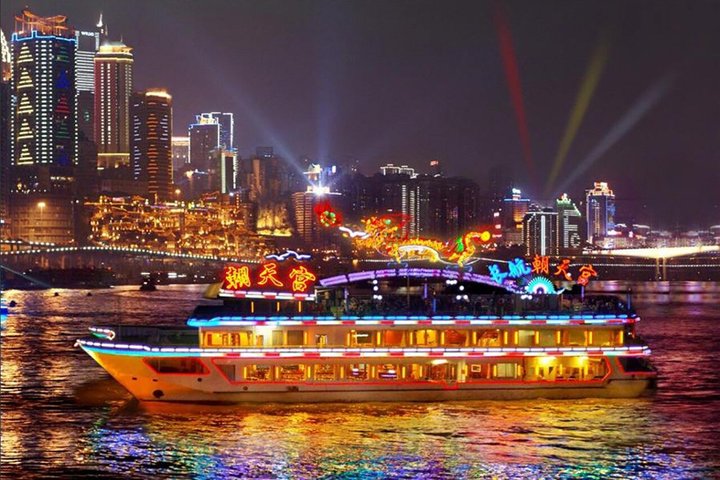 Chongqing Night Walking Tour and Two Rivers Night Cruise Eng Esp