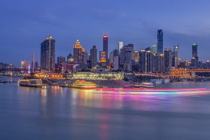 Chongqing Night Walking Tour and Two Rivers Night Cruise Eng Esp