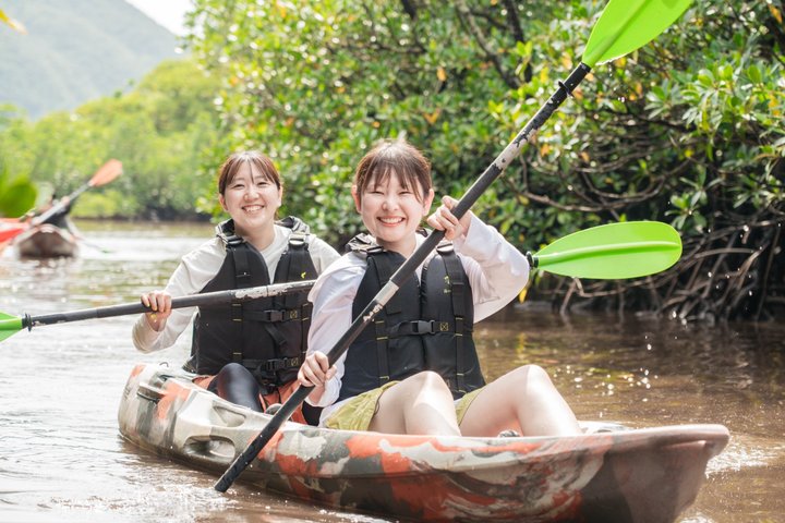 Okinawa Iriomote SUP or Canoe and Sightseeing in Yubujima Island