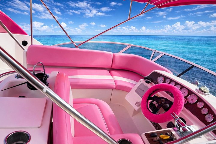 Barbie Pink Miami Yacht Rental 2 Free Jet skis Private Boat