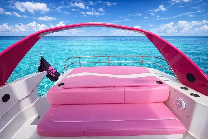 Barbie Pink Miami Yacht Rental 2 Free Jet skis Private Boat