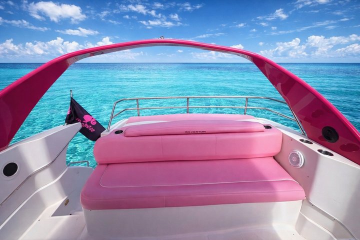 Barbie Pink Miami Yacht Rental 2 Free Jet skis Private Boat