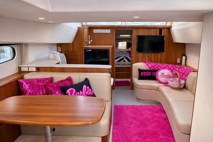 Barbie Pink Miami Yacht Rental 2 Free Jet skis Private Boat