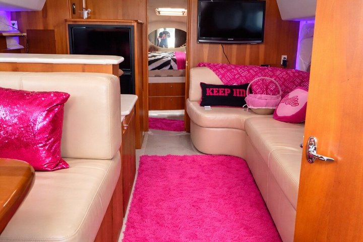 Barbie Pink Miami Yacht Rental 2 Free Jet skis Private Boat