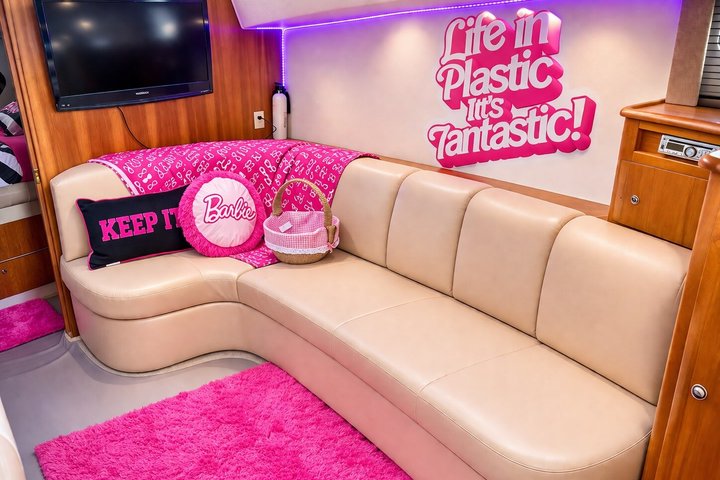Barbie Pink Miami Yacht Rental 2 Free Jet skis Private Boat