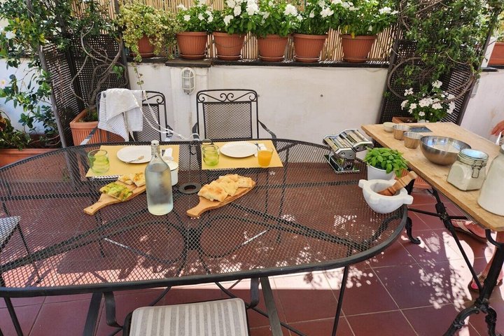 Rooftop Cooking Class in Genoa: Pesto, Fresh Pasta & Wine