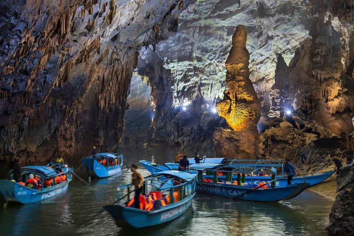 Phong Nha Cave and Paradise Cave: Guided Boat Tour & Exploration