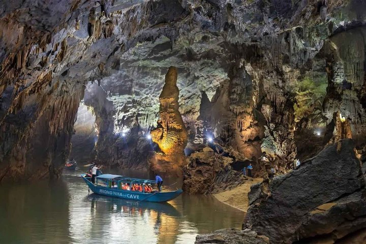Phong Nha Cave and Paradise Cave: Guided Boat Tour & Exploration