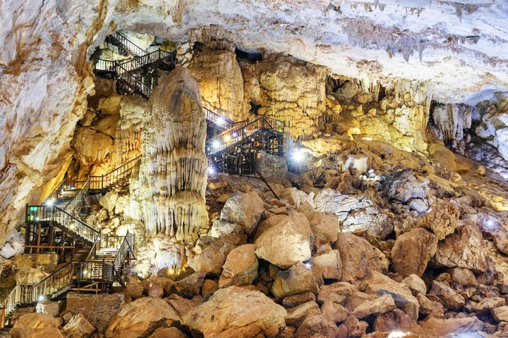 Phong Nha Cave and Paradise Cave: Guided Boat Tour & Exploration