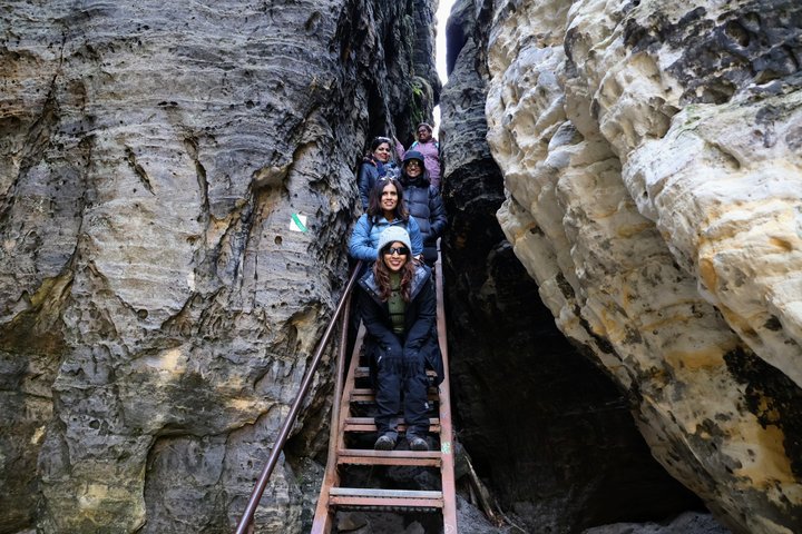 From Dresden: Bastei Bridge, Gorge Boat & Narnia Rocks Tour