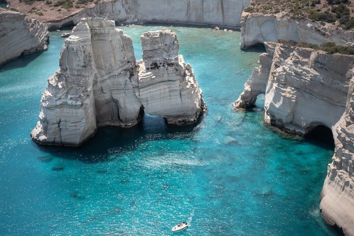 Milos Kleftiko Catamaran Cruise with Lunch Drinks and Snorkeling