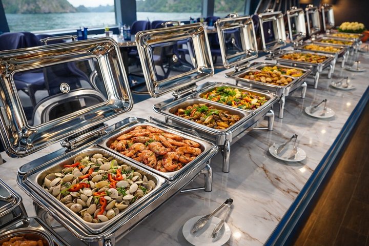 Halong Bay 5-Star Day Cruise-Titop Island, Cave, Jacuzzi & Buffet