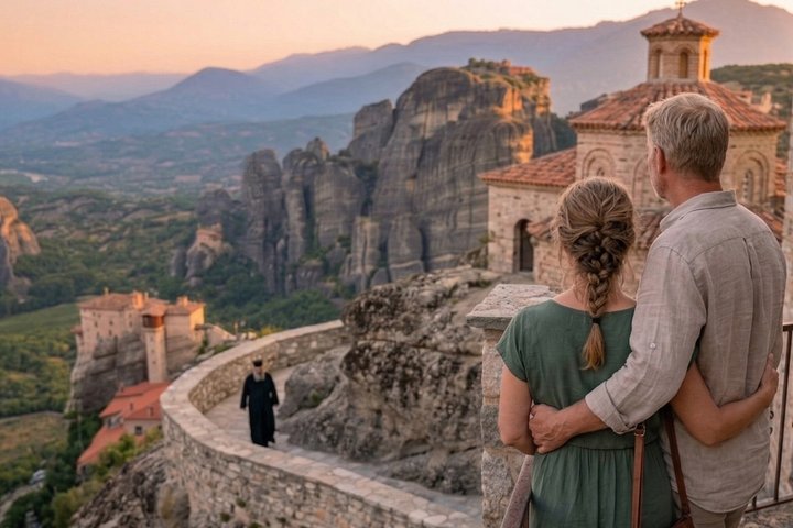 Majestic Sunset Meteora Tour with Local Guide