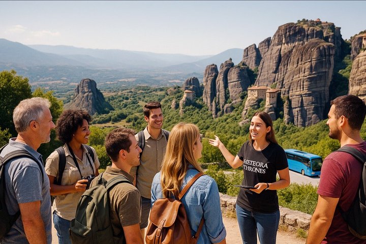 Majestic Sunset Meteora Tour with Local Guide