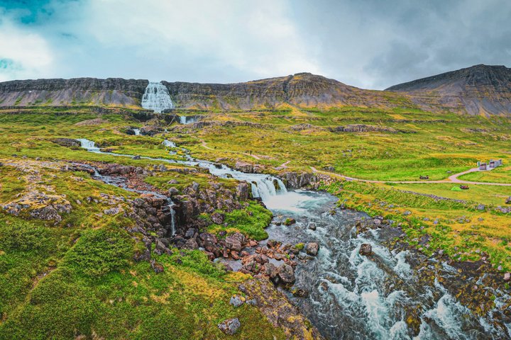 Dynjandi Waterfall in a Supertruck