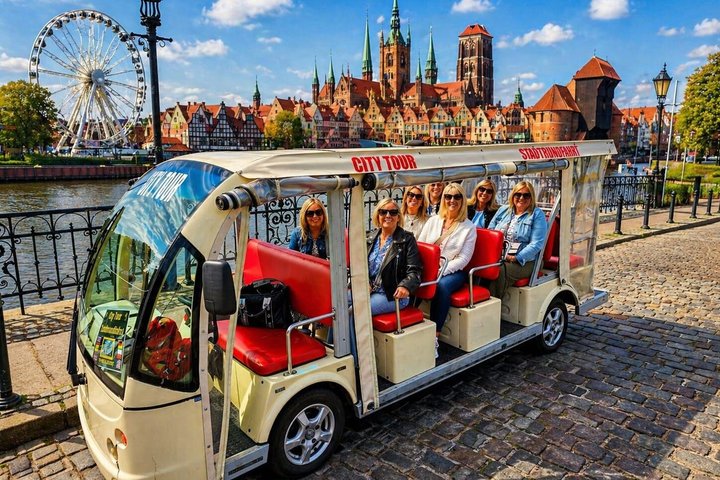 Gdansk: 2H City Sightseeing Tour LIVE GUIDED by Buggy/Golf cart