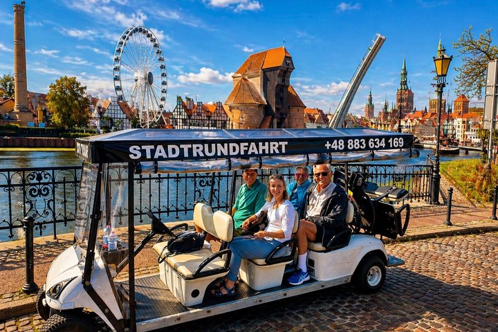 Gdansk: 2H City Sightseeing Tour LIVE GUIDED by Buggy/Golf cart