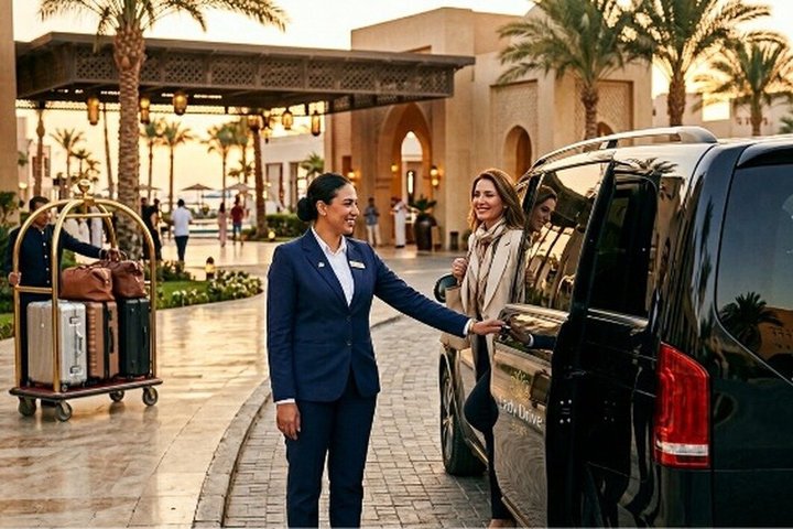 Hurghada Airport Transfer Safe Private Ride by Female Driver