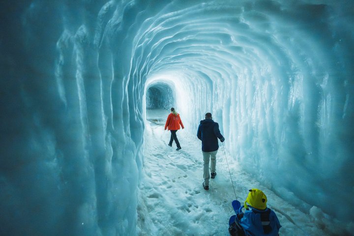 Into the Glacier: Langjökull Glacier Ice Cave from Húsafell