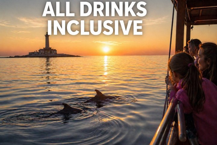 3Hour ALL-INCLUSIVE Sunset Dolphin Watching from Medulin onSandra