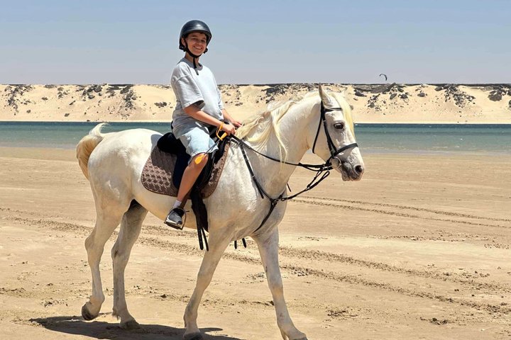 Horseback riding along the coast of Dakhla
