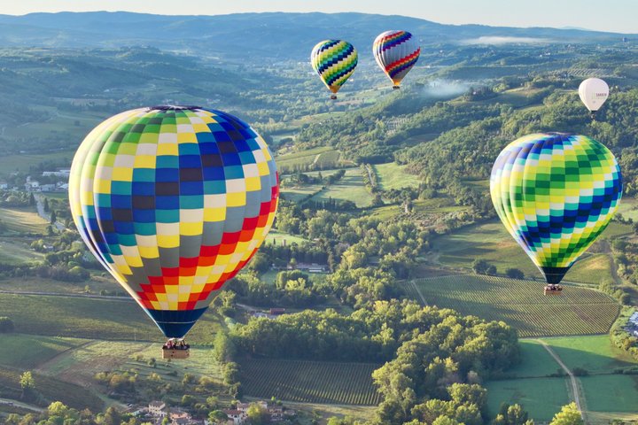 Hot Air Balloon Flight Over Tuscany from Siena