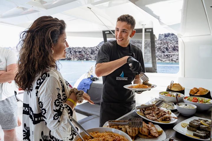 Premium Small-Group Catamaran Cruise with BBQ, Open Bar, Transfer