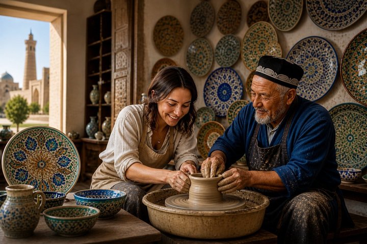 Private Bukhara-Samarkand Transfer via Gijduvan Museum of Ceramic