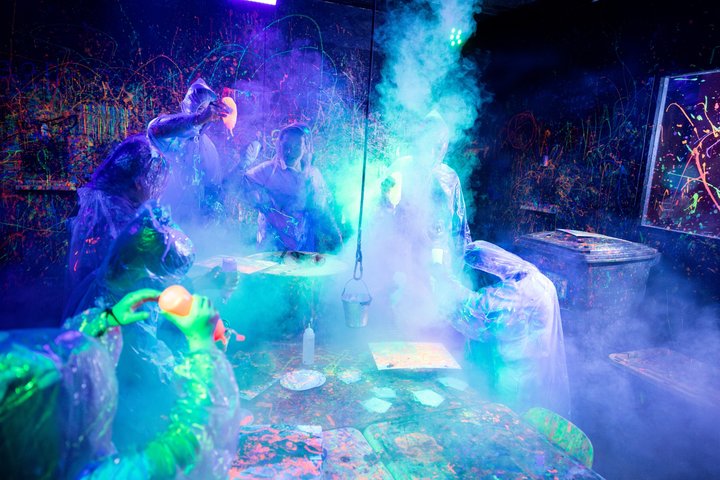 Incredible Neon Paint, Backlight, Splatter Room Experience