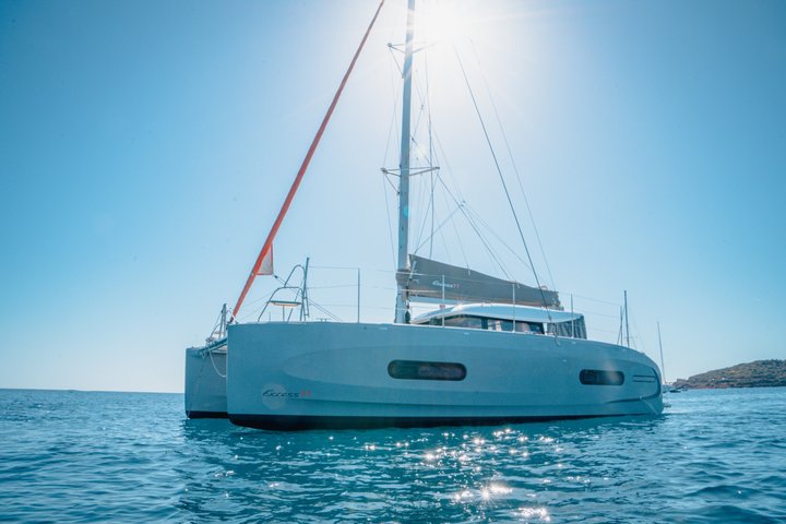 Premium Santorini Daytime Catamaran Cruise with BBQ & Open Bar