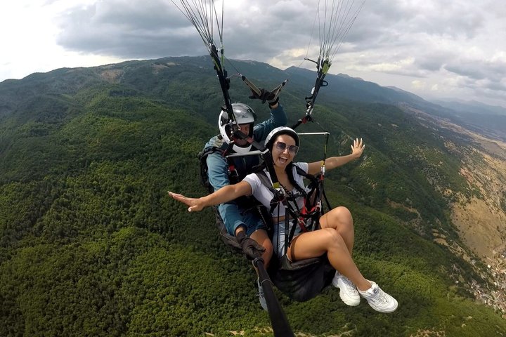 Tandem Paragliding Over Lake Ohrid
