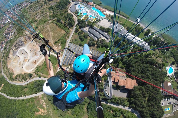 Tandem Paragliding Over Lake Ohrid