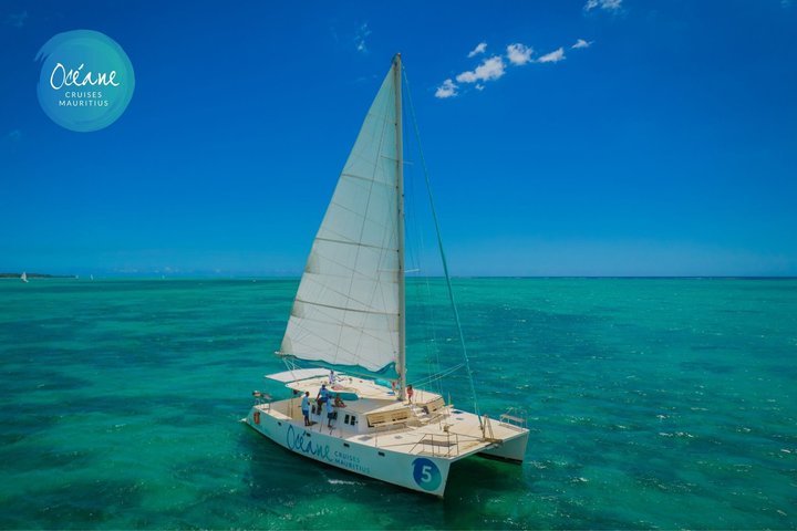 Ile Aux Cerfs full day shared catamaran with BBQ lunch & drinks
