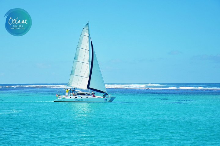 Ile Aux Cerfs full day shared catamaran with BBQ lunch & drinks