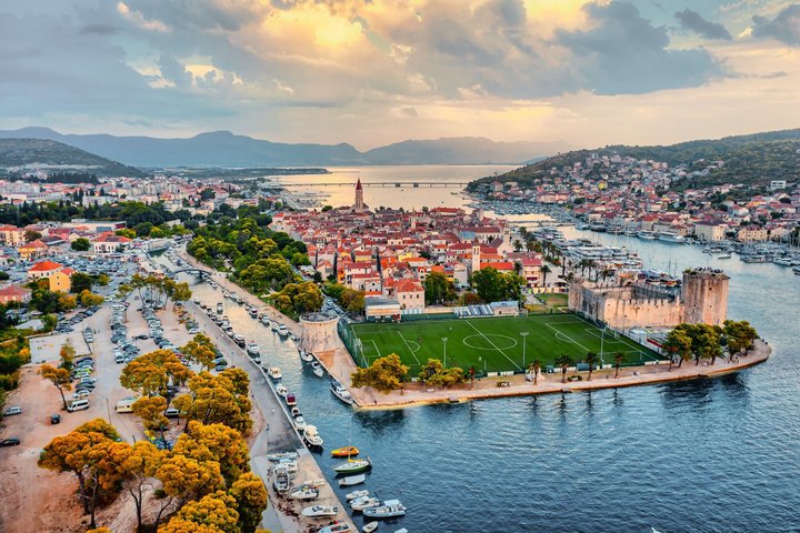From Trogir: Blue Lagoon, Underwater Museum & Beach Bar Borkko