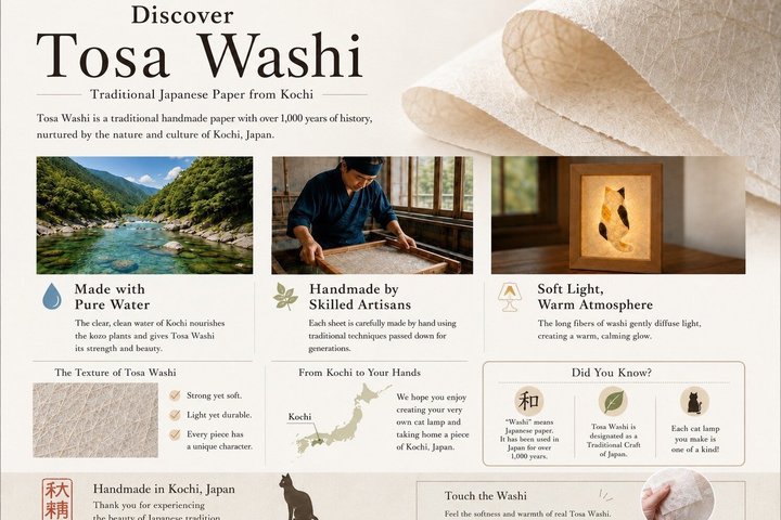 Make Your Own Cat Lamp with Traditional Tosa Washi in Kochi