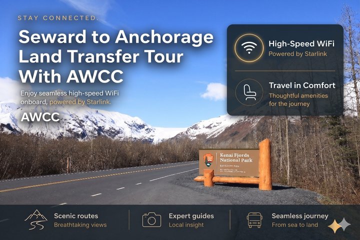 Seward Cruise Transfer with Wildlife & Scenic Tour to Anchorage