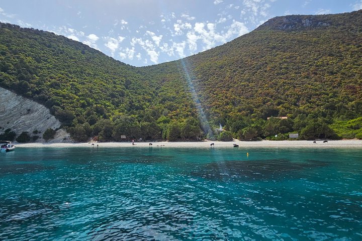 PIGS BAY in ATOKOS Island / LEFKADA - Private Day BOAT CRUISE