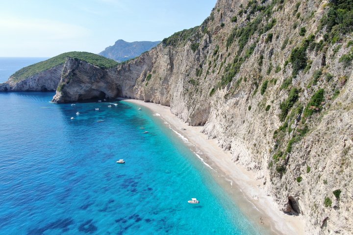 Paleokastritsa Corfu: Paradise, Yali Beach & Blue Caves Boat Tour