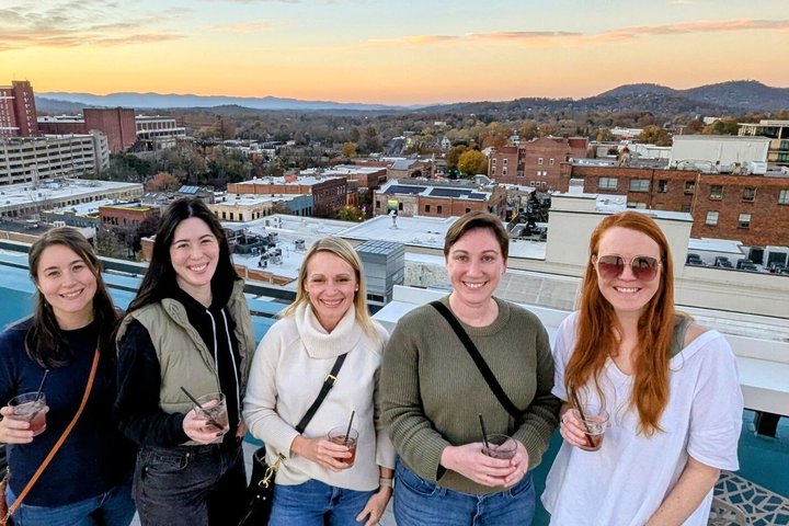 Asheville Rooftop Sunset Tour with Cocktails and Mountain Views