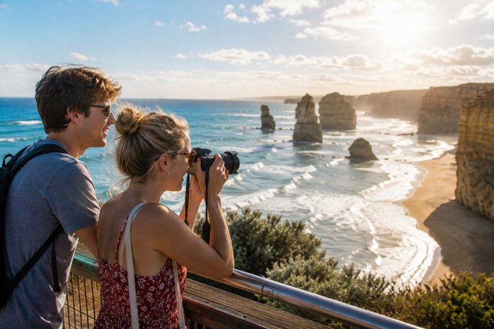 Great Ocean Road 10-Stop Tour: Sunset near 12 Apostles Coast