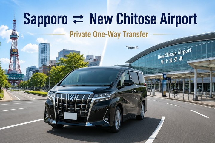Between Sapporo and New Chitose Airport: Private One-Way Transfer
