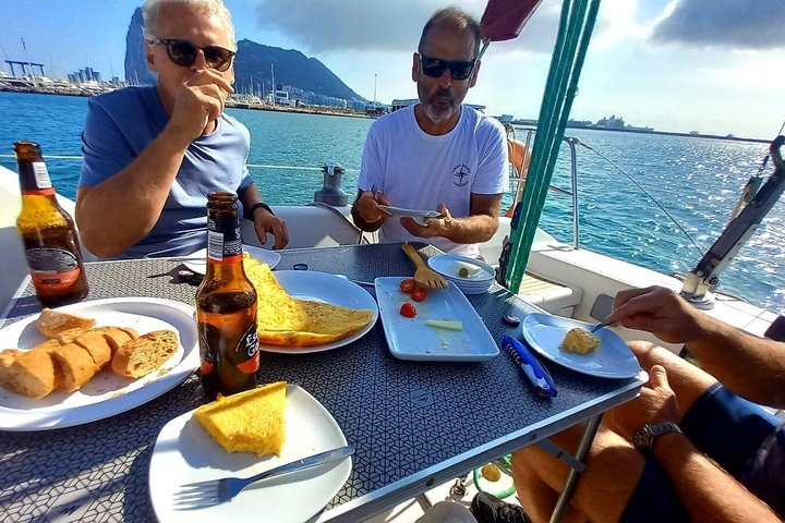 Sailing boat Algeciras Bay with Dolphins and Tapas