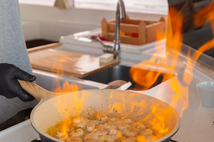 Luxury Athens Catamaran Cruise with Greek Meal & Drinks