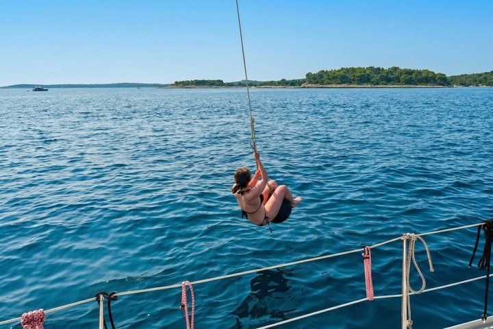 Pula: Half-Day Sailing with Drinks, SUP & GoPro (Max 7 Guests)