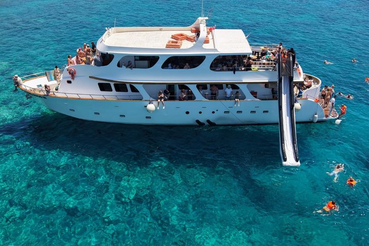 Protaras Turtle LUX Yacht with Slide, Optional BBQ & Transfers