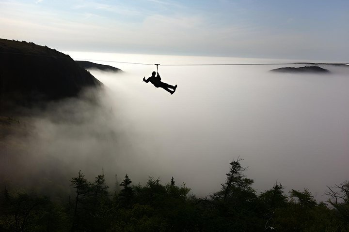 Zipline Adventure Tour Over the Coastline of Petty Harbour