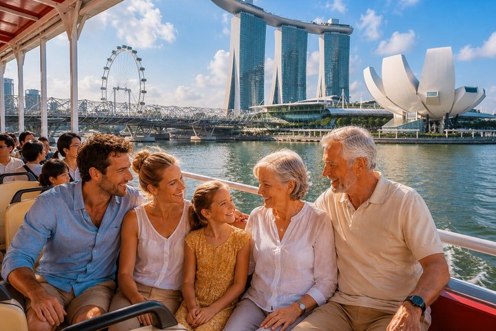 Singapore River Cruise and 2 Must-see Water Light Shows