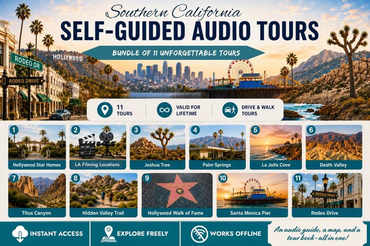 South California Self Guided Driving and Walking Bundle Tour