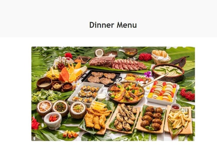 Fish Eye Island Cultural Dinner Show Buffet Course